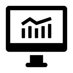Computer Graph Glyph Icon