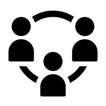 Connect People Glyph Icon