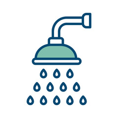shower icon vector design template in white background
