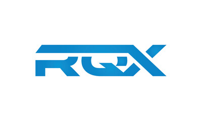 RQX monogram linked letters, creative typography logo icon