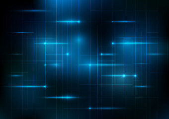 digital network abstract background Neon Glow Blue Lines Pattern Graphic Design Futuristic Technology Abstract Backdrop