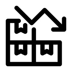 Market Loss Line Icon Vector