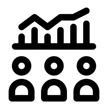 Market Demand Line Icon Vector