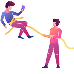 Fototapeta premium Customer retention vector icon isolated on white