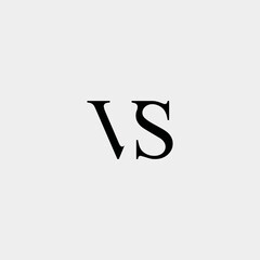 Initial VS vector logo design 