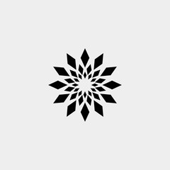 Simple luxury abstract sun logo design