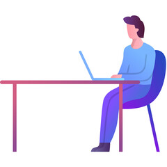 Man education training courses online icon vector