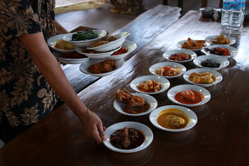 Padang cuisine is being served