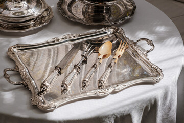 France Antique silver vintage antique royal
tableware and appliances