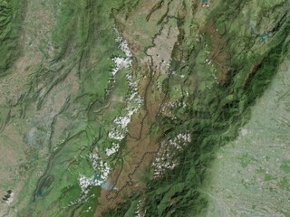 Obraz premium Bogota Capital District, Colombia. High-res satellite. No legend