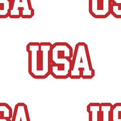 USA. Seamless pattern. Graphic design element. School, College and Academy style. Vector EPS10.