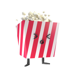 popcorn bucket snack 3D