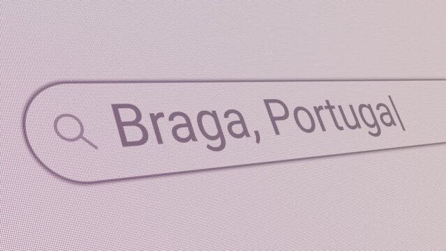Search Bar Braga Portugal 
Close Up Single Line Typing Text Box Layout Web Database Browser Engine Concept