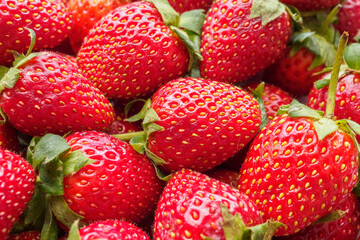 Fresh organic Strawberry fruit background