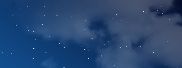 Night sky with clouds and many stars