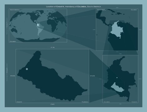 Caqueta, Colombia. Described location diagram