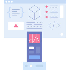 CI tool comparison icon vector coding programming