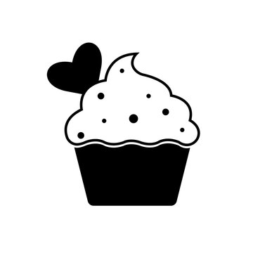 Cupcake. Vector image.