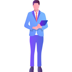 Man manager vector icon office manager on white