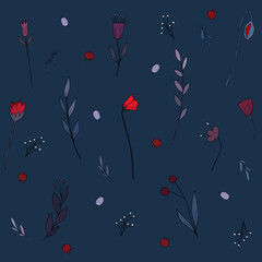 Flowers dark background