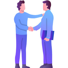 Business handshake icon job deal vector people
