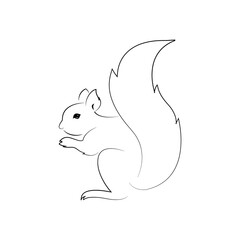 Vector of squirrel design on white background. Easy editable layered vector illustration. Wild Animals.