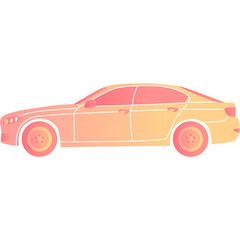 Obraz na płótnie Canvas Car vector icon isolated vehicle flat auto