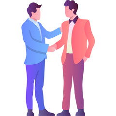 Fototapeta premium Businessman shake hand vector welcome, hiring icon
