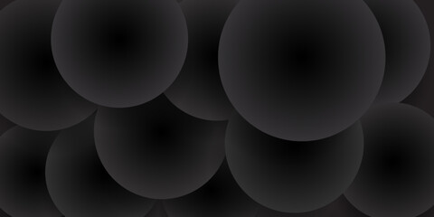 Abstract background of circles with shadows in black colors