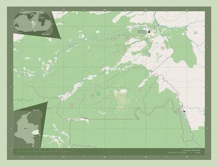 Guainia, Colombia. OSM. Labelled points of cities