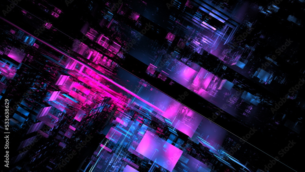 Poster luminous technological abstract background. digital technologies, cloud computing, digital future. 3