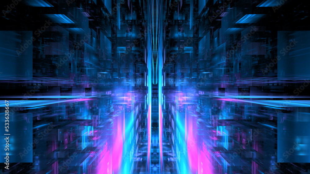 Poster luminous technological abstract background. digital technologies, cloud computing, digital future. 3
