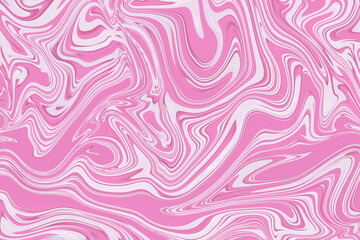 Seamless abstraction with marble effect, pink abstract texture, watercolor marbling pattern. Colorful liquid paint background. Good for fabric, gift wrapping. Unique trendy ink waves, stone vortices.