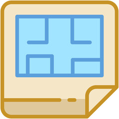 Obraz premium Blueprint Vector Icon
