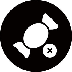 no sweets glyph icon