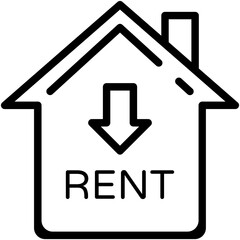 House for Rent Vector Icon 