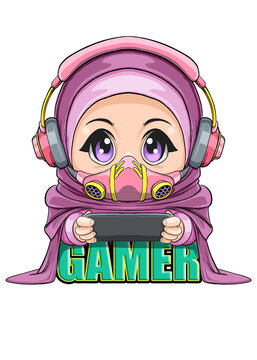 a cute woman in veil playing games with her cellphone