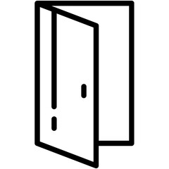 Open Door Vector Icon 