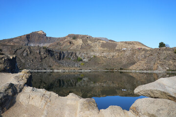 iacobdeal lake in turcoaia, tulcea, romania