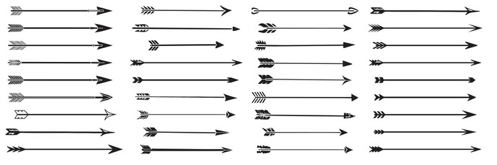 Arrows set. Hipster, tribal, indian, boho, medieval style..