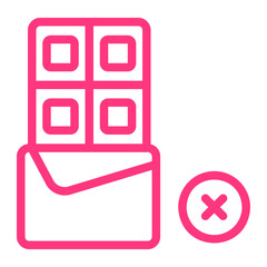 No Chocolate gradient icon