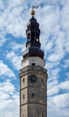 Fototapeta na wymiar Old town bell tower on a sunny day