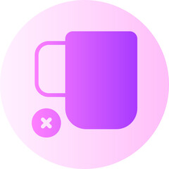 no alcohol gradient icon