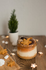 Baking in a glass jar on the table