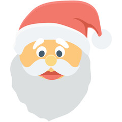 Santa Face Vector Icon