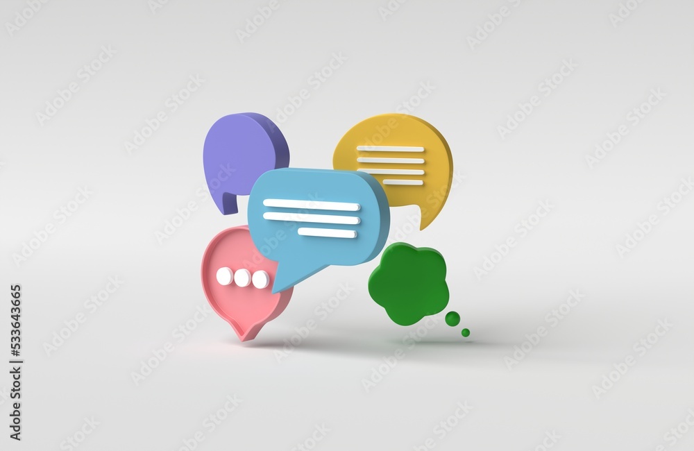 Poster speech bubble chat icon on white background. bubble talk or comment sign symbol. minimal message box