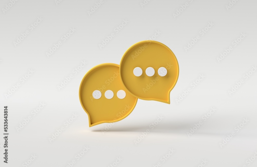 Poster speech bubble chat icon on white background. bubble talk or comment sign symbol. minimal message box