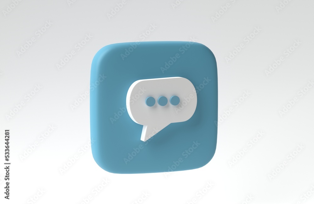 Poster speech bubble chat icon on white background. bubble talk or comment sign symbol. minimal message box