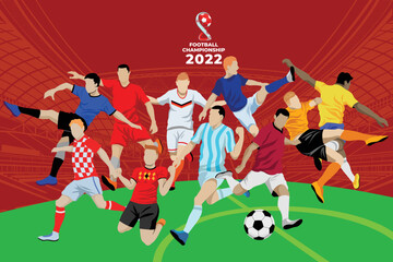 Soccer and Football Player Man World Cup 2022