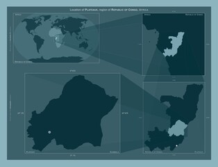 Plateaux, Republic of Congo. Described location diagram